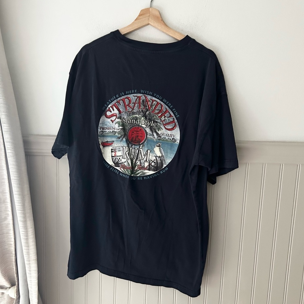 Vintage Panama Jack XXL Stranded Rum Black Short Sleeve Tee